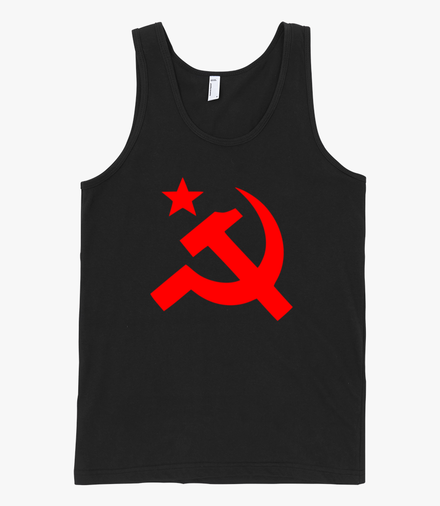 Hammer And Sickle Fine Jersey Tank Top Unisex By Itee - Tank Top Guns Out, HD Png Download