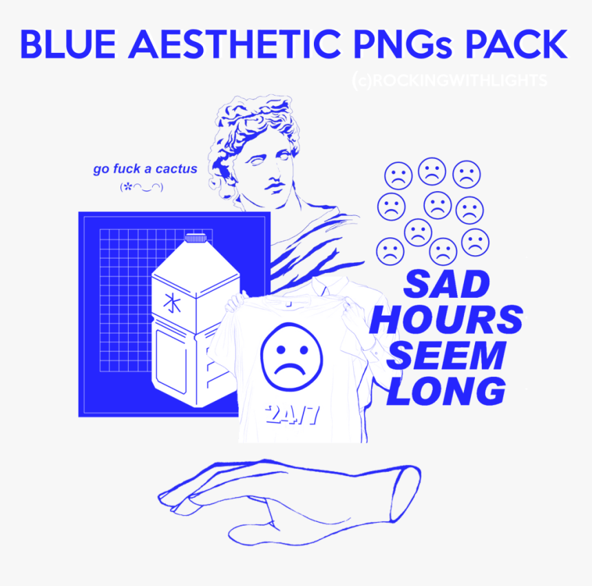 Blue Aesthetic Png S - Blue Aesthetic Png Pack, Transparent Png