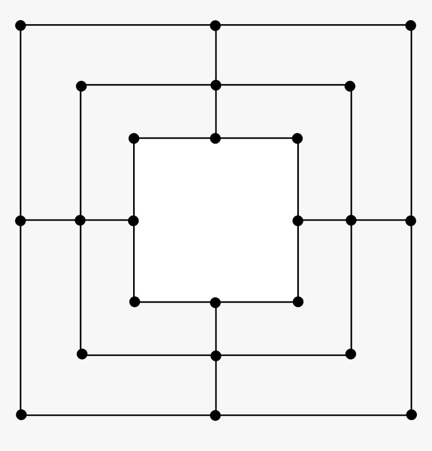 Nine Men Morris Board, HD Png Download