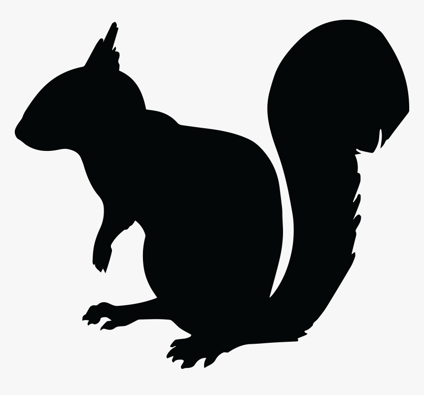 Free Clipart Of A Squirrel Silhouette - Squirrel Silhouette Png, Transparent Png