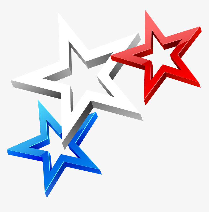 Red White And Blue Stars Png, Transparent Png