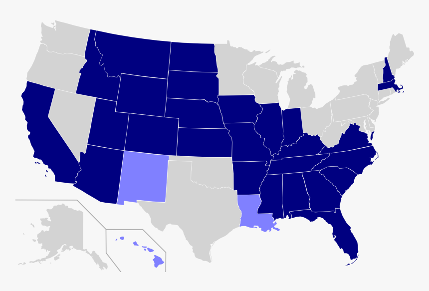 Usa States English Official Language - Capital Punishment States, HD Png Download
