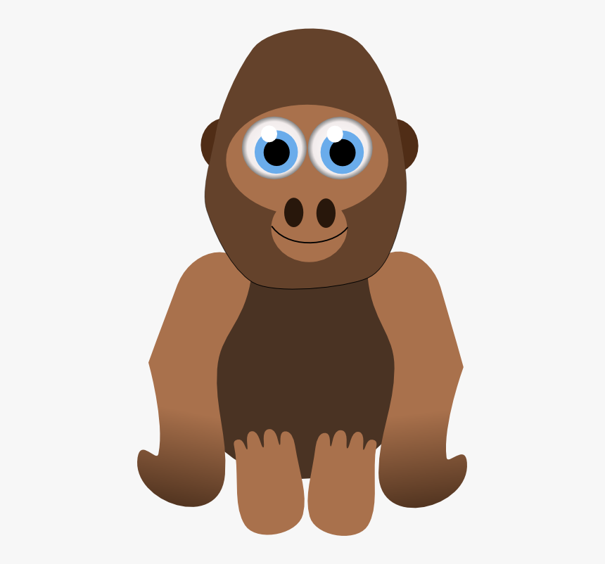 Gorilla - Cartoon, HD Png Download