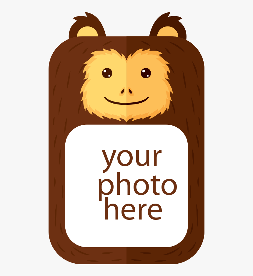 Orangutan Chimpanzee Euclidean Vector - Clip Art Frame Animal Designs, HD Png Download