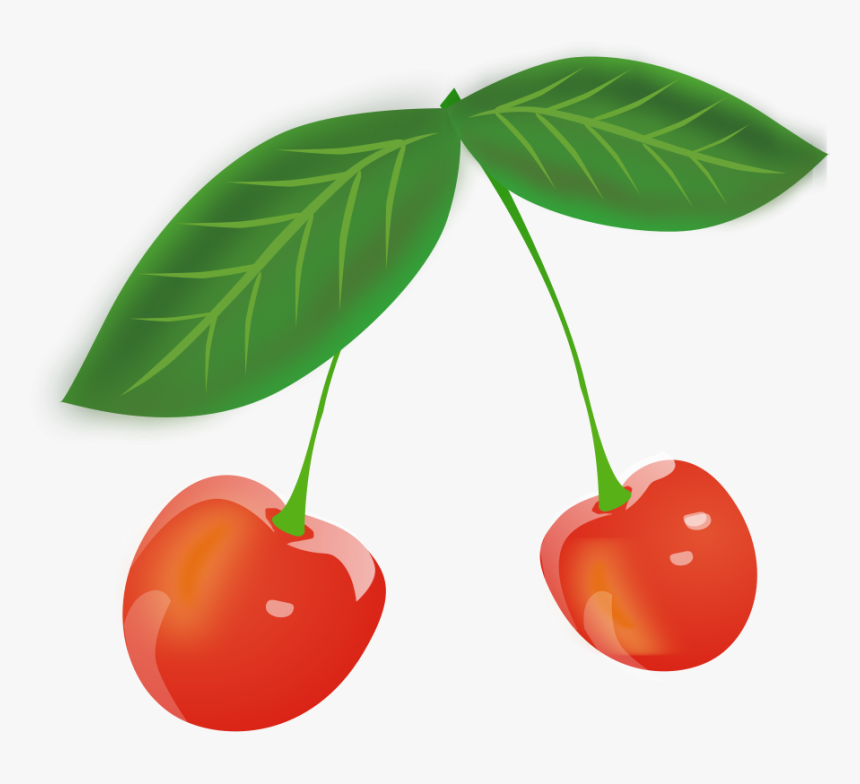This Free Clip Arts Design Of Cherry Png - Cherry Leaf Clipart, Transparent Png