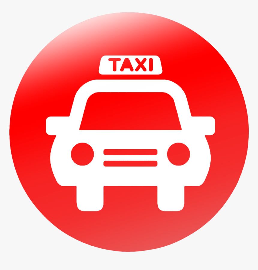 Taxi Circle Icon Png Image - Taxi Icon Png Red, Transparent Png