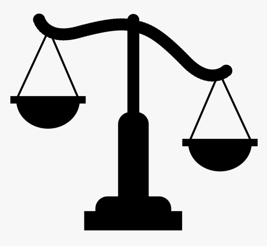 Libra, Weight, Judge, The Court, Icon Court, Choice - Libra Clipart Black And White, HD Png Download