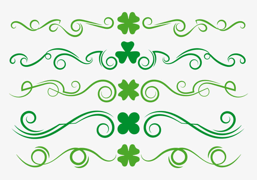 Beautifully Header Transprent Png - Line Of Clovers Png, Transparent Png
