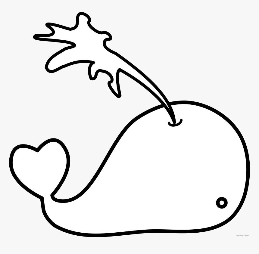 Whale Origami Clipart, Vector Clip Art Online, Royalty - Black And White Whale Png, Transparent Png
