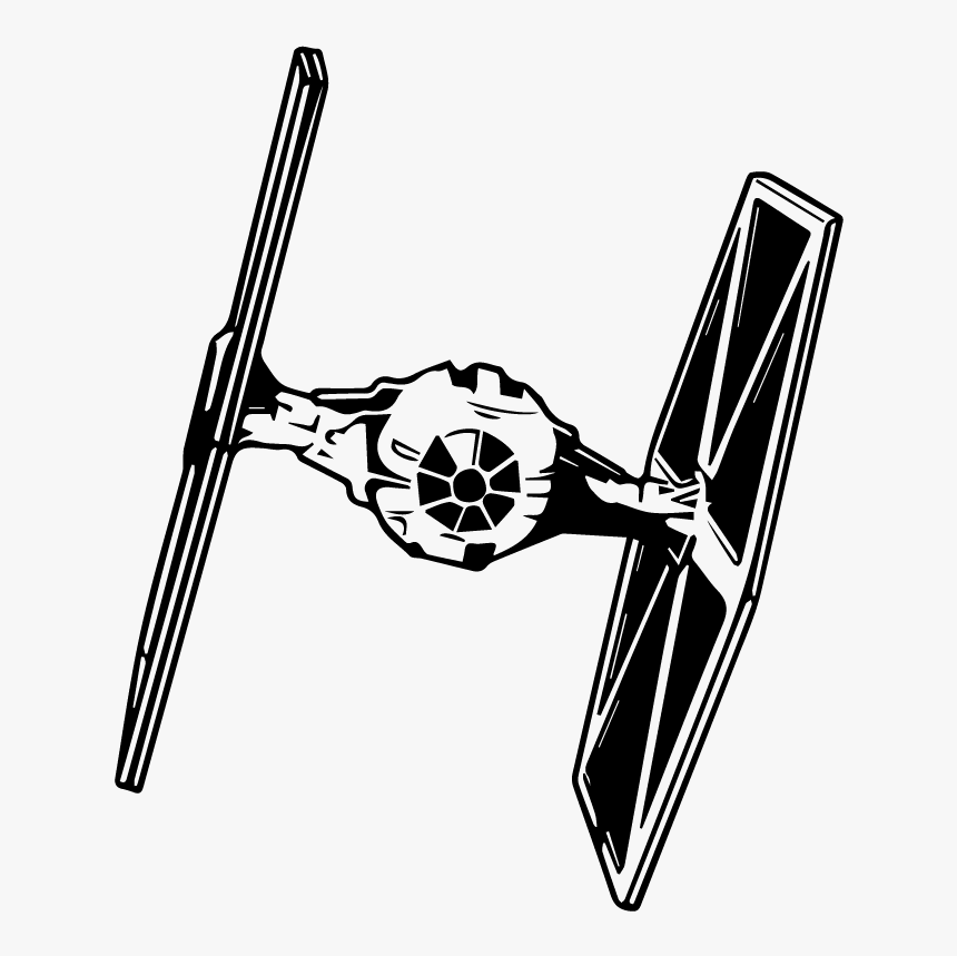 Vinilos Paredes Star Wars Vinilo Tie Fighter Combate - Star Wars Imperial Tie Fighter Vinyl, HD Png Download