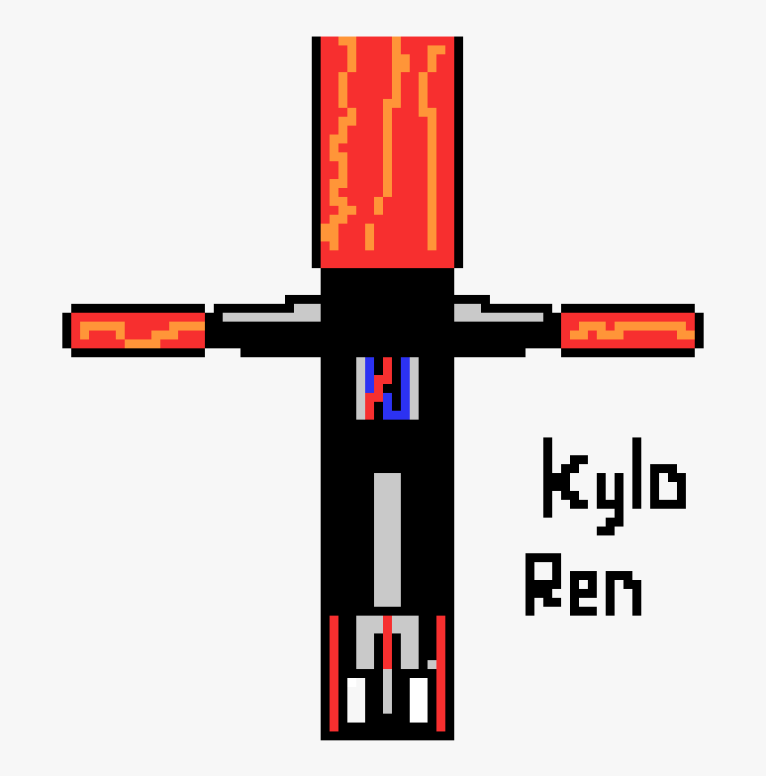 Lightsaber Clipart , Png Download - Pixel Art Kylo Ren Lightsaber, Transparent Png