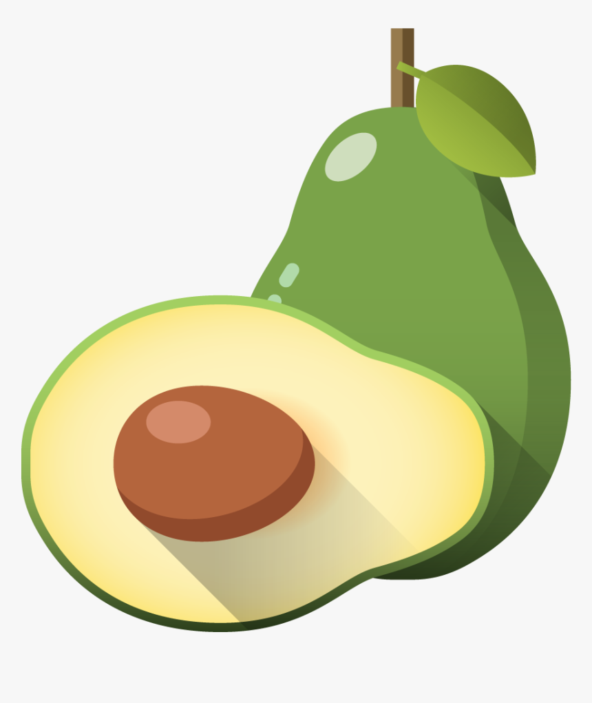 Avocado Illustration Creative Hand Painted Handpainted - Cartoon Pictures Of Avocado, HD Png Download