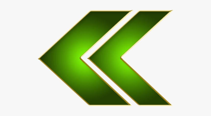 Double Arrow Green Left - Green Double Arrow Png, Transparent Png