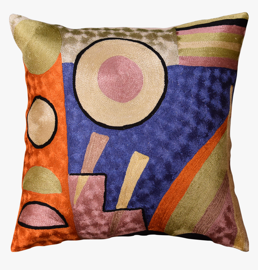 Throw Pillow Png -kandinsky Soul Flood Iv Blue Accent - Cushion, Transparent Png