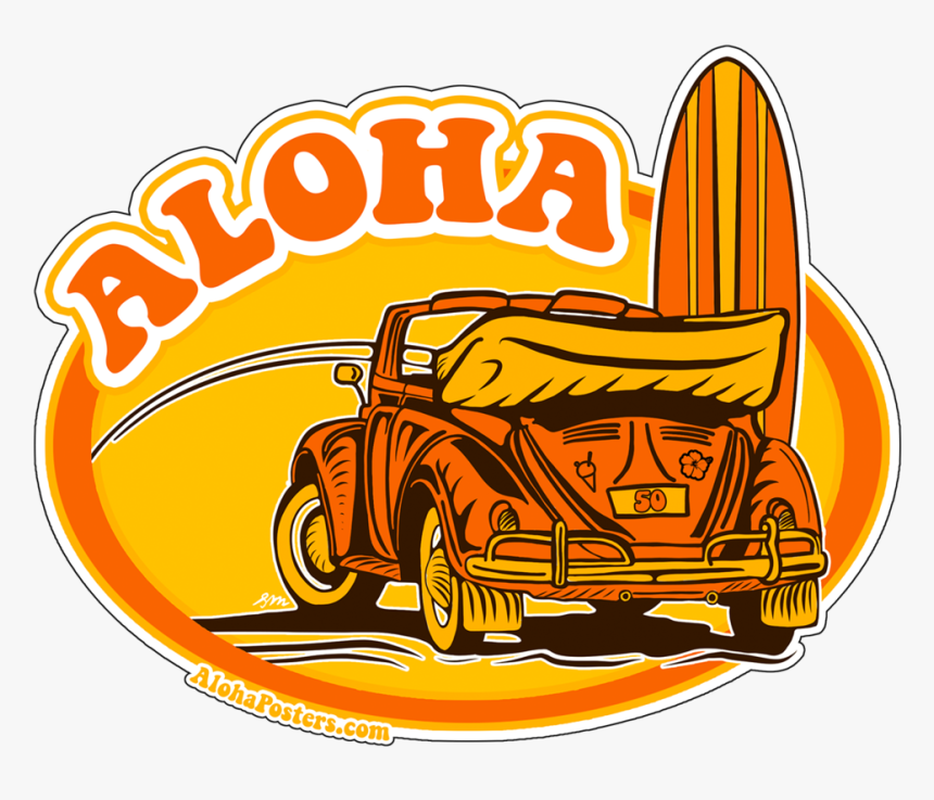 Alohaposters Sunset Beetle Sticker, HD Png Download