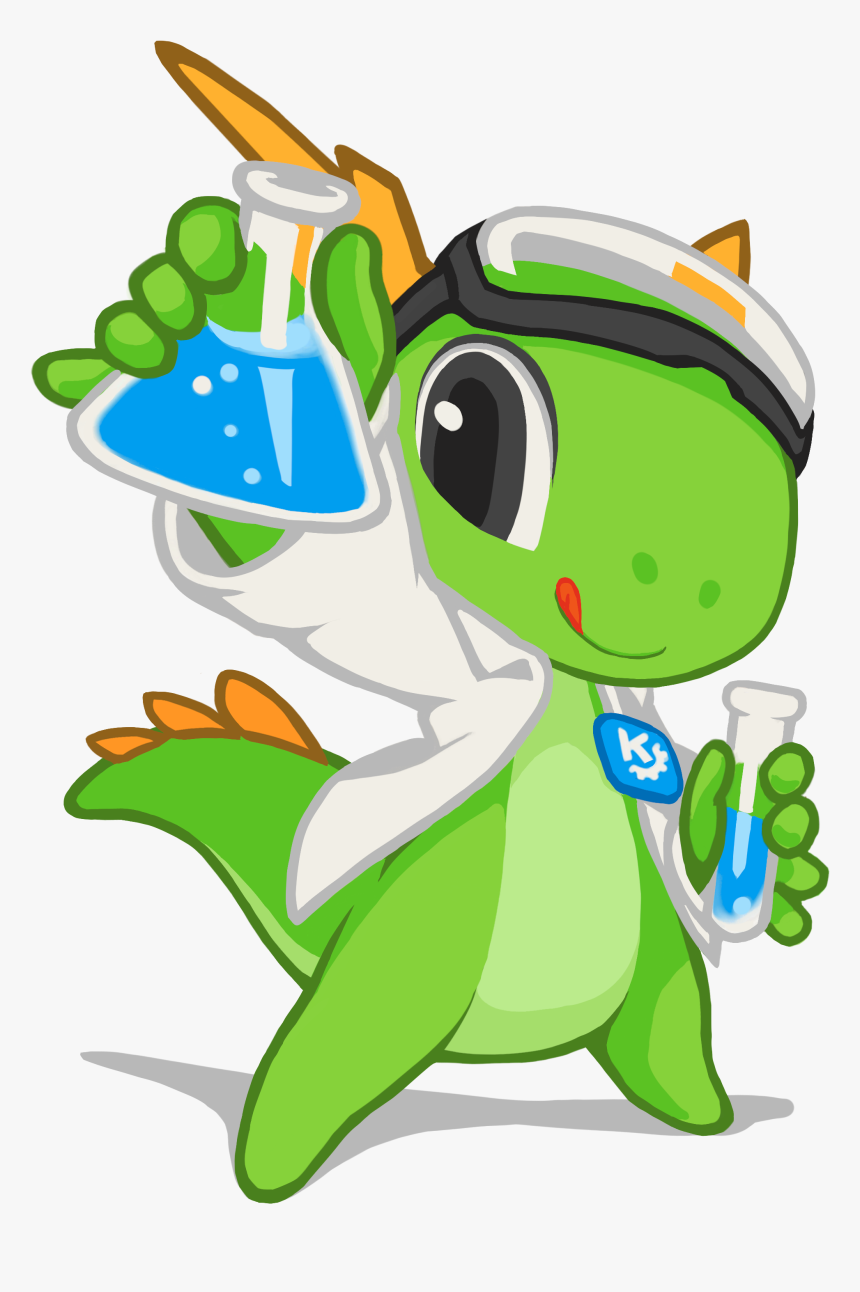 Kde Mascot Konqi For Science And Experimental Applications - Science Png, Transparent Png