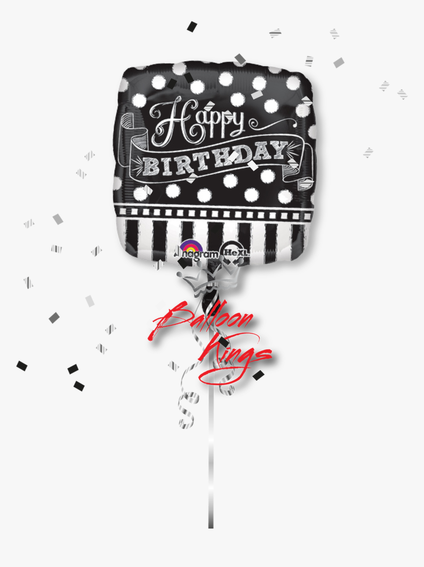 Happy Birthday Chalkboard Black And White - Addobbi X 18 Hollywood, HD Png Download