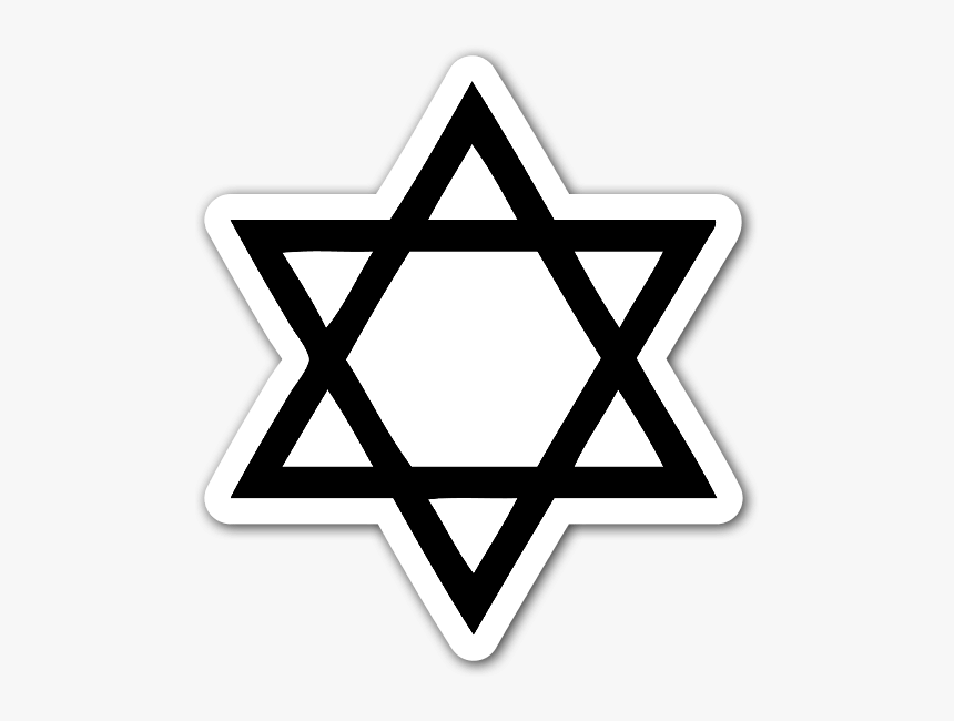 Star Of David Jewish Black - Hexagram Symbol, HD Png Download