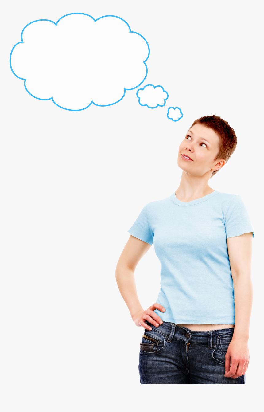 Thinking Woman Png Transparent Picture - Woman Idea Png, Png Download