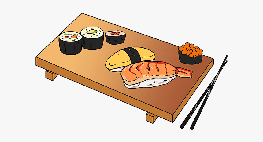 How To Draw Sushi - California Roll, HD Png Download