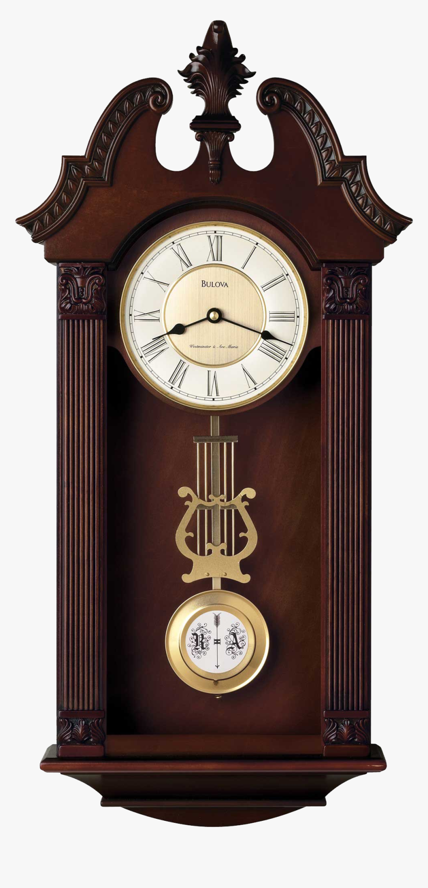 Wall Bell Clock Png Image - Bulova Wall Clock, Transparent Png