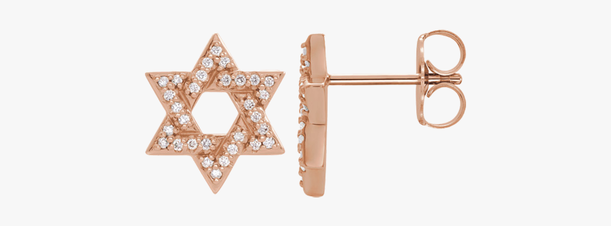 Diamond Star Of David Earrings - Earrings, HD Png Download