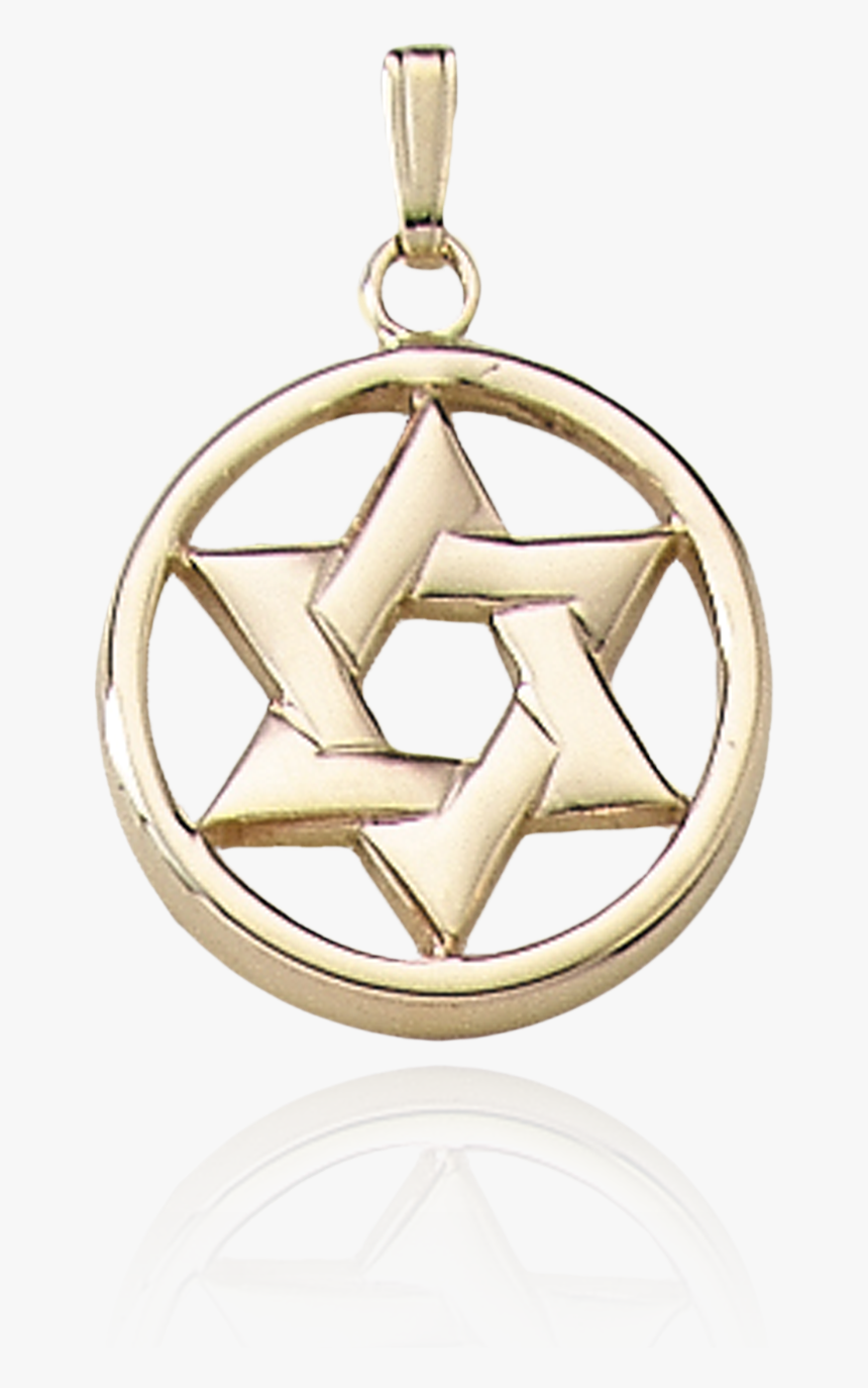 Open Circle Interlocking Star Of David Pendant - Locket, HD Png Download