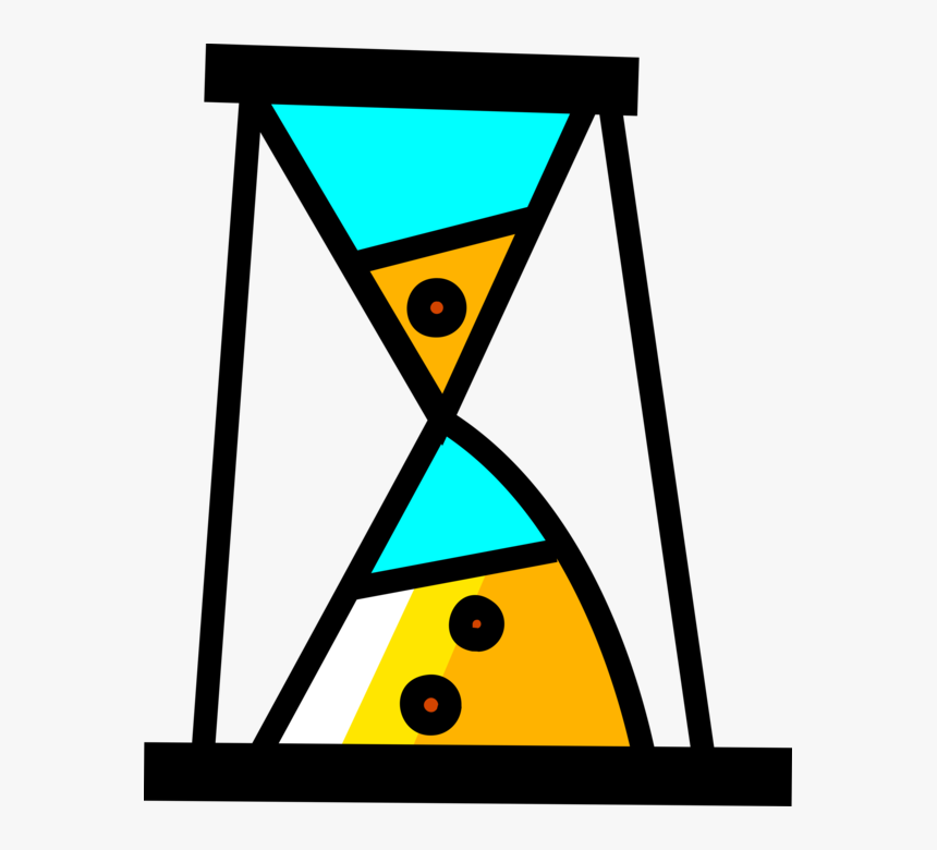 Vector Illustration Of Hourglass Or Sandglass, Sand - Triangle, HD Png Download