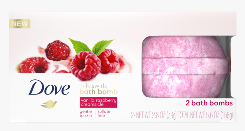 Dove Milk Swirls Bath Bomb Vanilla Raspberry Creamsicle - Dove Bath Bombs, HD Png Download