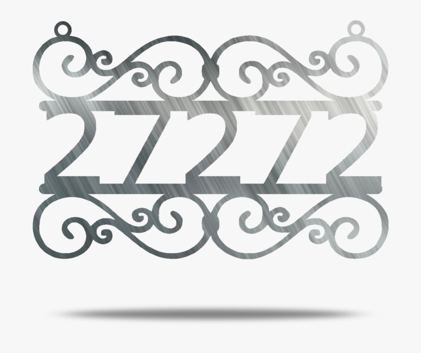 Swirl Address Customizable Metal Wall Sign - Wrought Iron Png Logo, Transparent Png