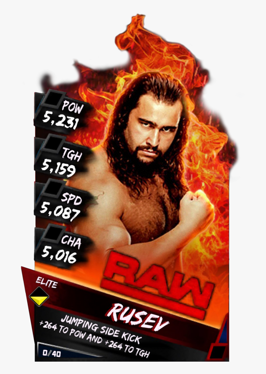 Supercard Rusev S3 Elite Raw - Seth Rollins Wwe Supercards, HD Png Download