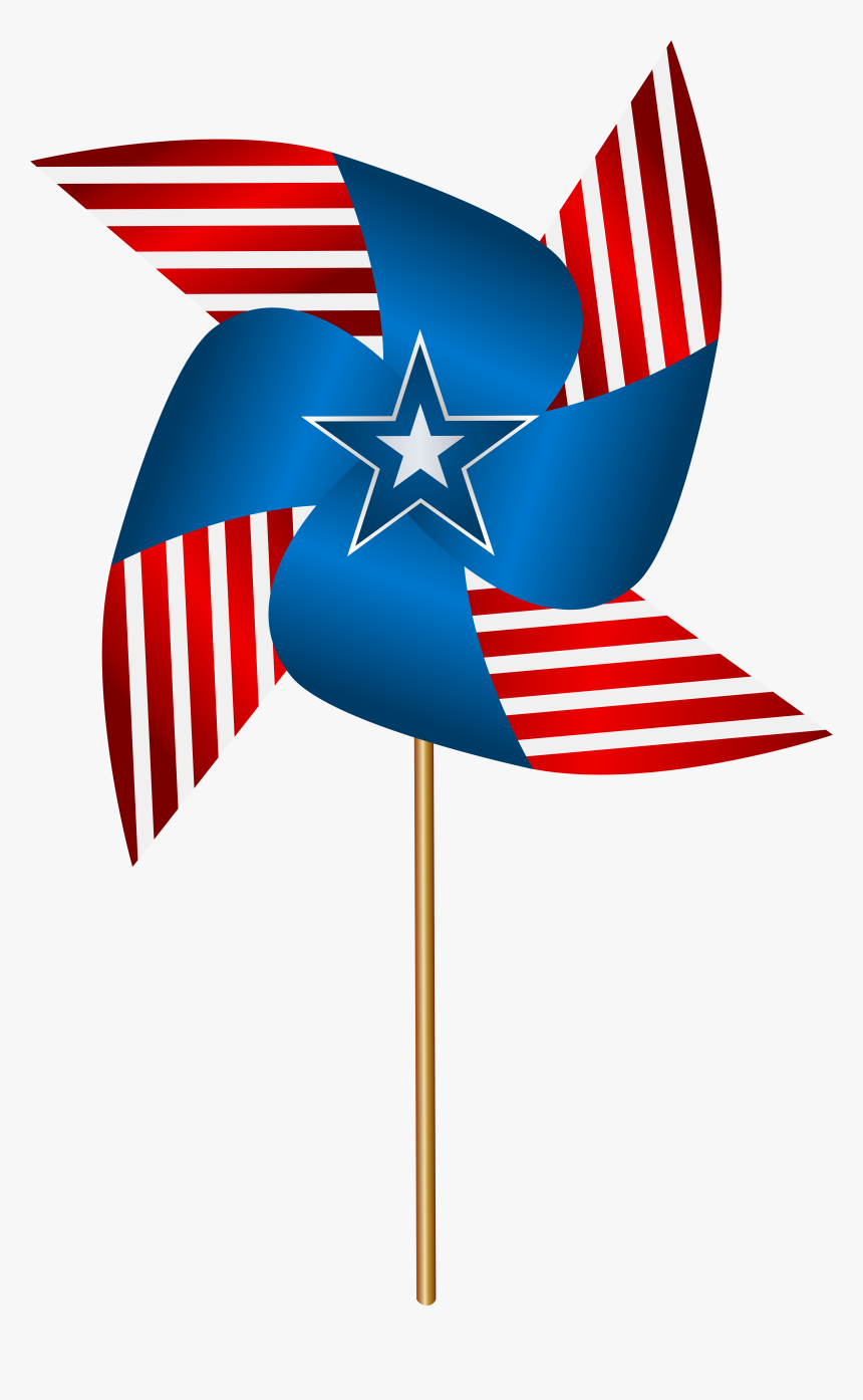 Usa Pinwheel Transparent Png Clip Art Image - Transparent July Clip Art, Png Download