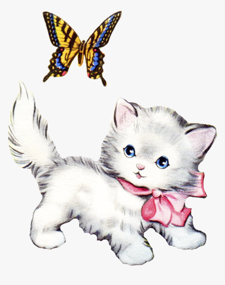 Vintage Clip Art Alternative - Happy Mothers Day With Cats, HD Png Download