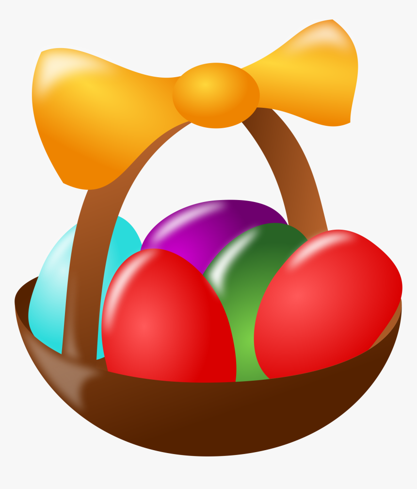 Easter Egg Basket Clip Art, HD Png Download