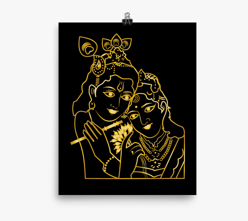 Krishna Background Png - Krishna And Radha Illustration, Transparent Png