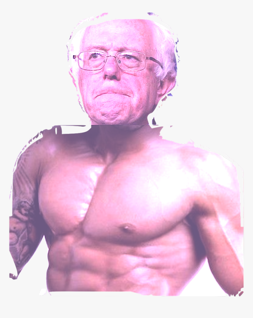 Bernie Sanders With Muscles, HD Png Download