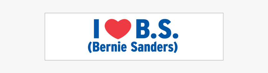 I Love Bernie Sanders Bumper Sticker - Air-cooled Engine, HD Png Download