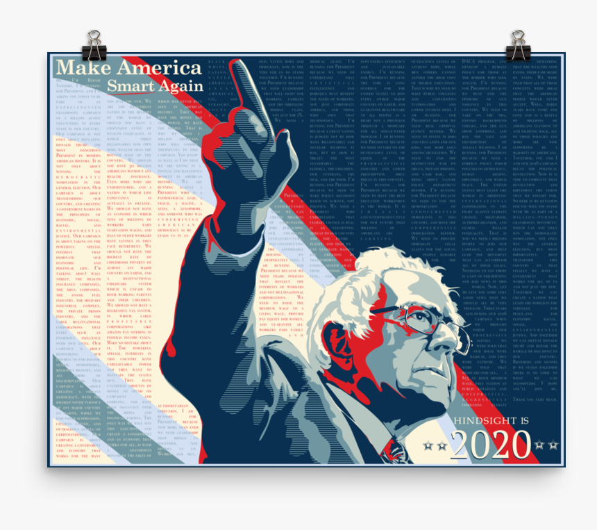 Hindsight Is 2020 / Make America Smart Again Bernie - Graphic Design, HD Png Download