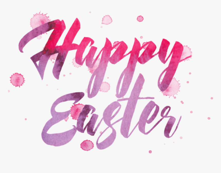 Happy Easter Png Pink - Calligraphy, Transparent Png