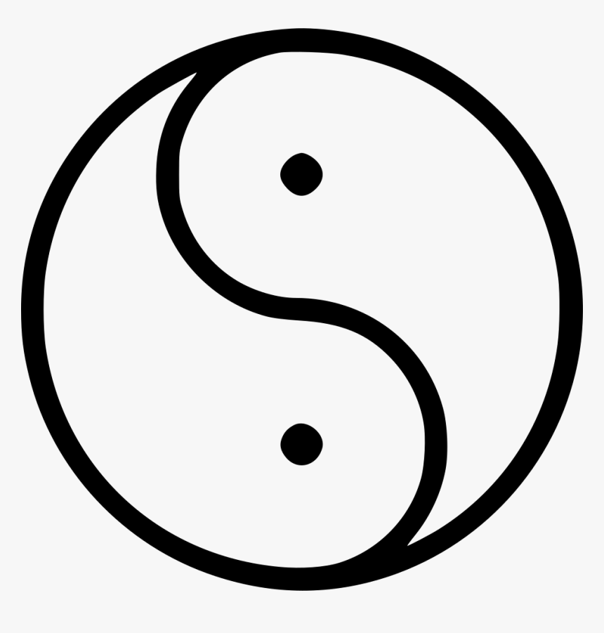 Yin Yang - Line Art, HD Png Download