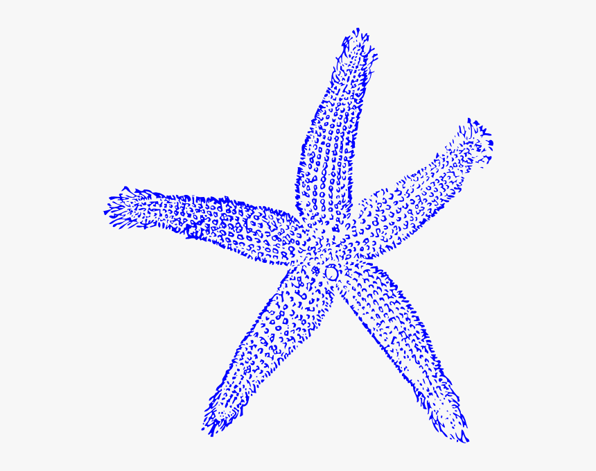Maehr Green Starfish Svg Clip Arts - Navy Blue Starfish Clipart, HD Png Download