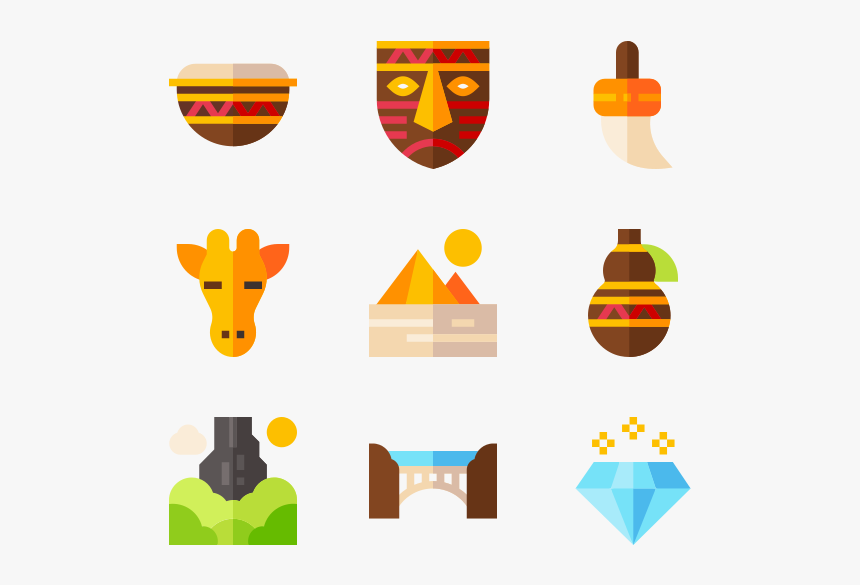 Africa Icons, HD Png Download