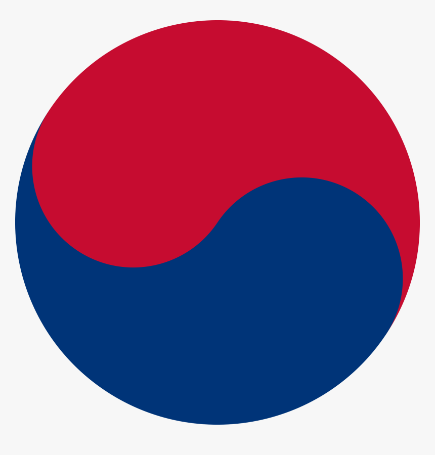 Korean Taegeuk Symbol - Korean Yin Yang Png, Transparent Png