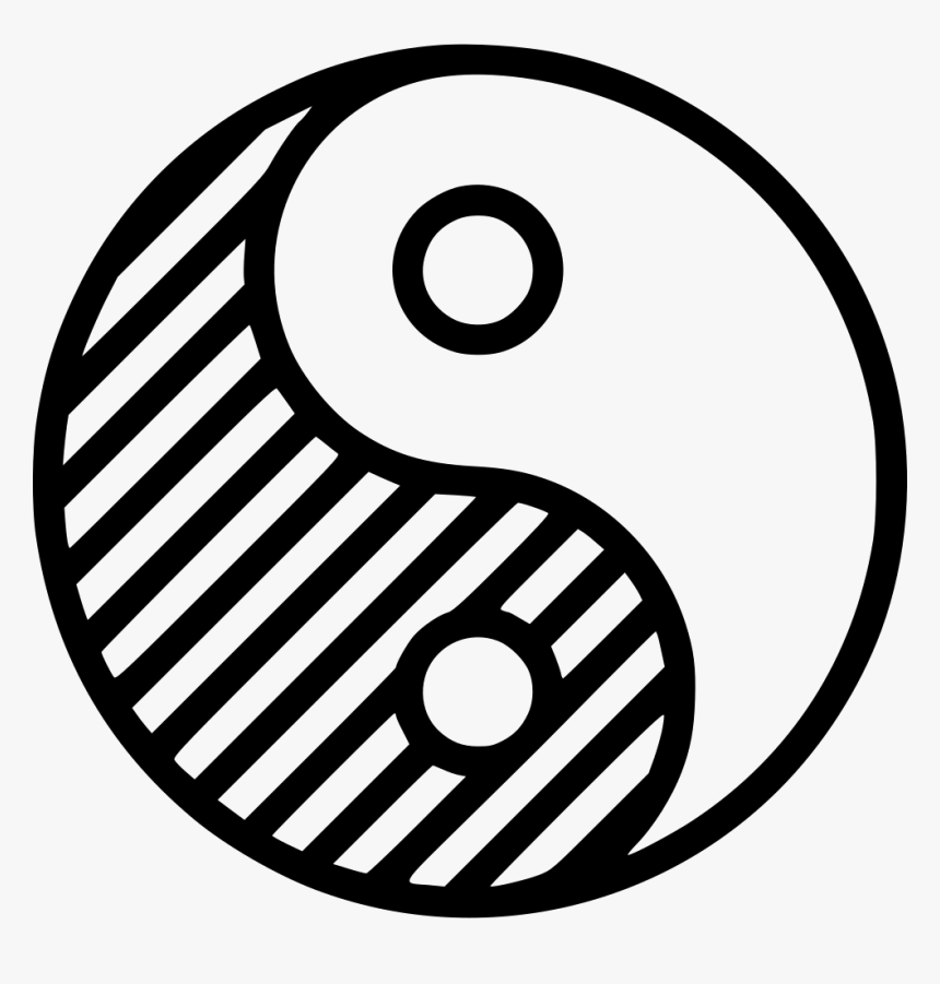 Philosophy Yin Yang Alfa Omega Evil Good Dialectics - Sketch Of Crescent Moon, HD Png Download