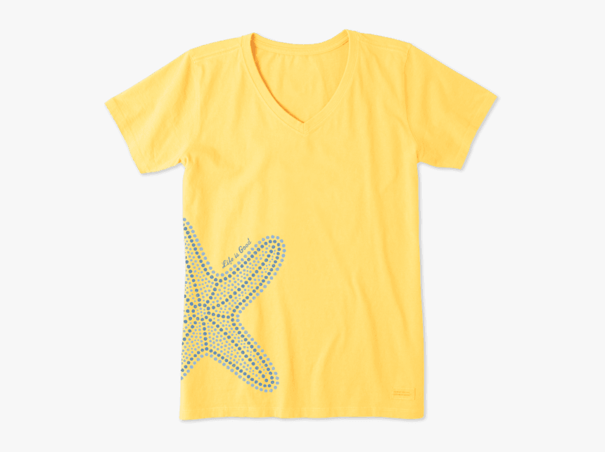 Women S Mosaic Starfish Crusher Vee - Funny T Shirts, HD Png Download
