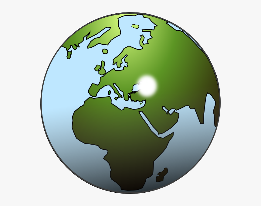 Middle East And Africa Map Svg Clip Arts - World Map Green Globe, HD Png Download