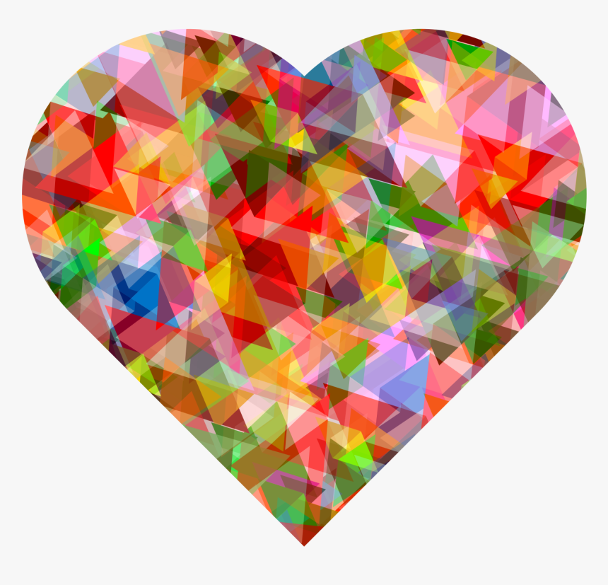 Multi Colors Crystal Heart Png Image - Multi Colors, Transparent Png
