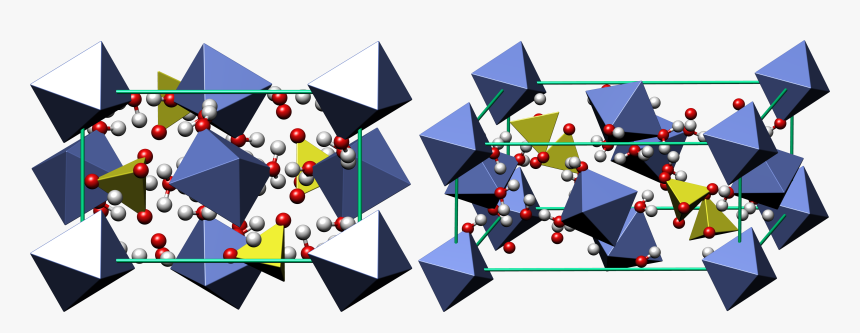 Melanterite Crystal Structure - Melanterite Structure, HD Png Download