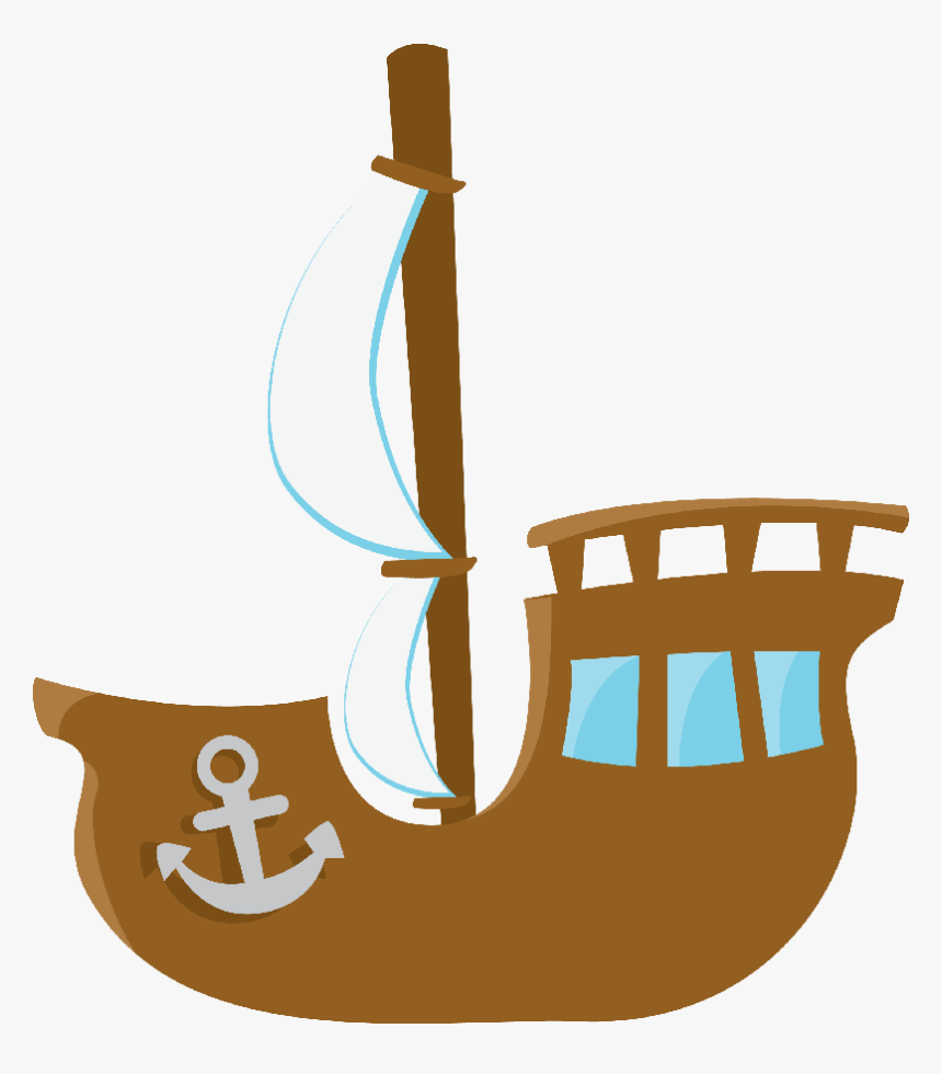 Pink Pirate Ship Clipart - Thank You Cards Birthday Pirates, HD Png Download