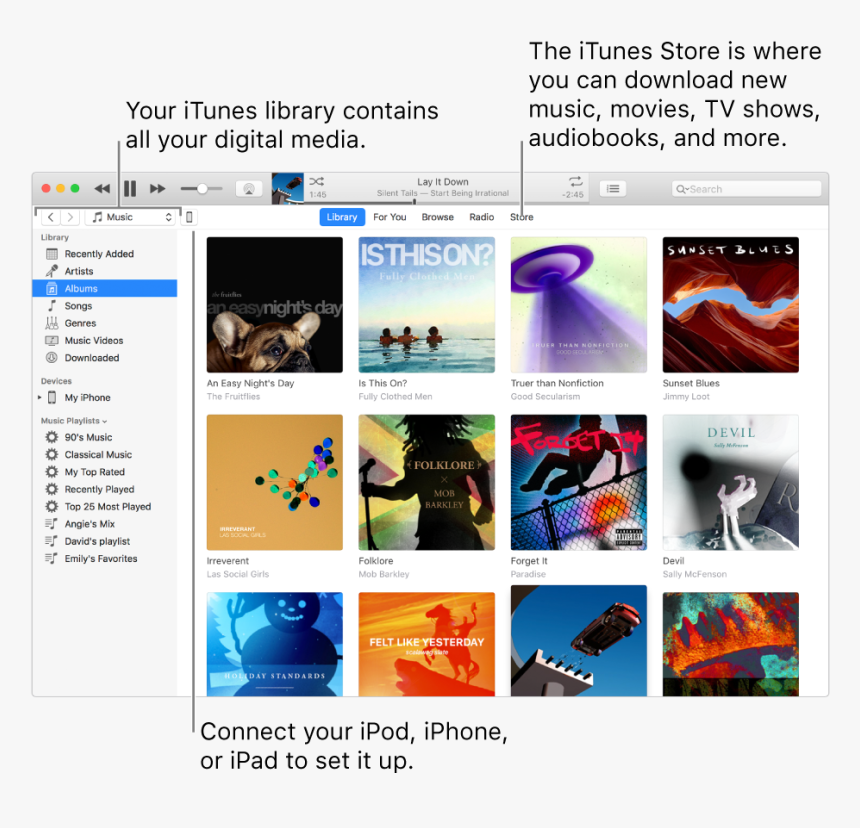 View Of The Itunes Window - Itunes, HD Png Download